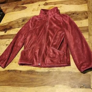 Deep purple colored fleece jacket